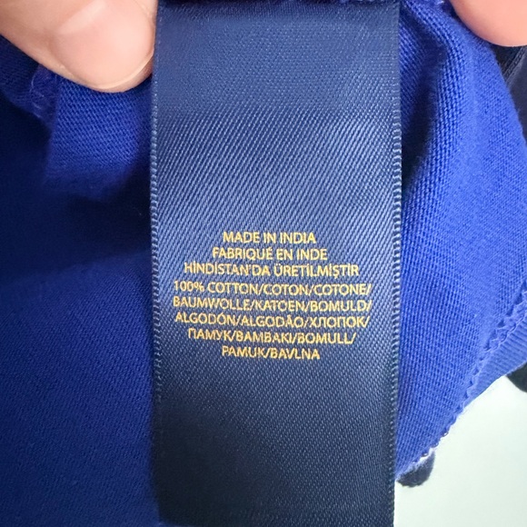 Polo by Ralph Lauren Blue and Navy Kids Long Sleeve Shirt - Picture 6 of 7